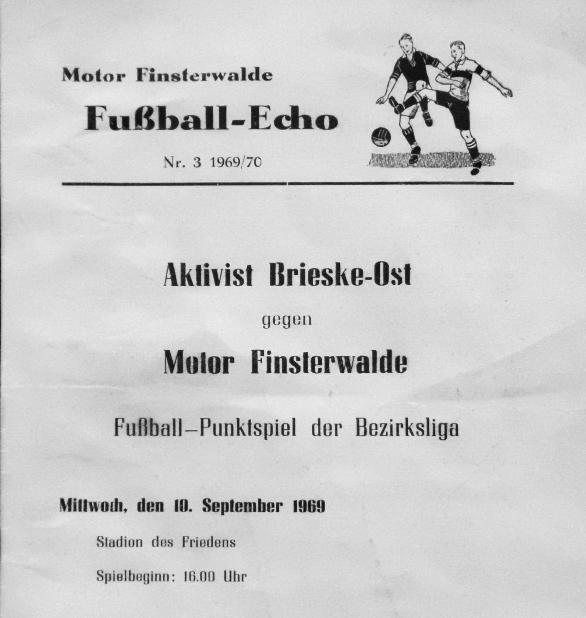 Stadionzeitung zum Bezirksligaheimspiel