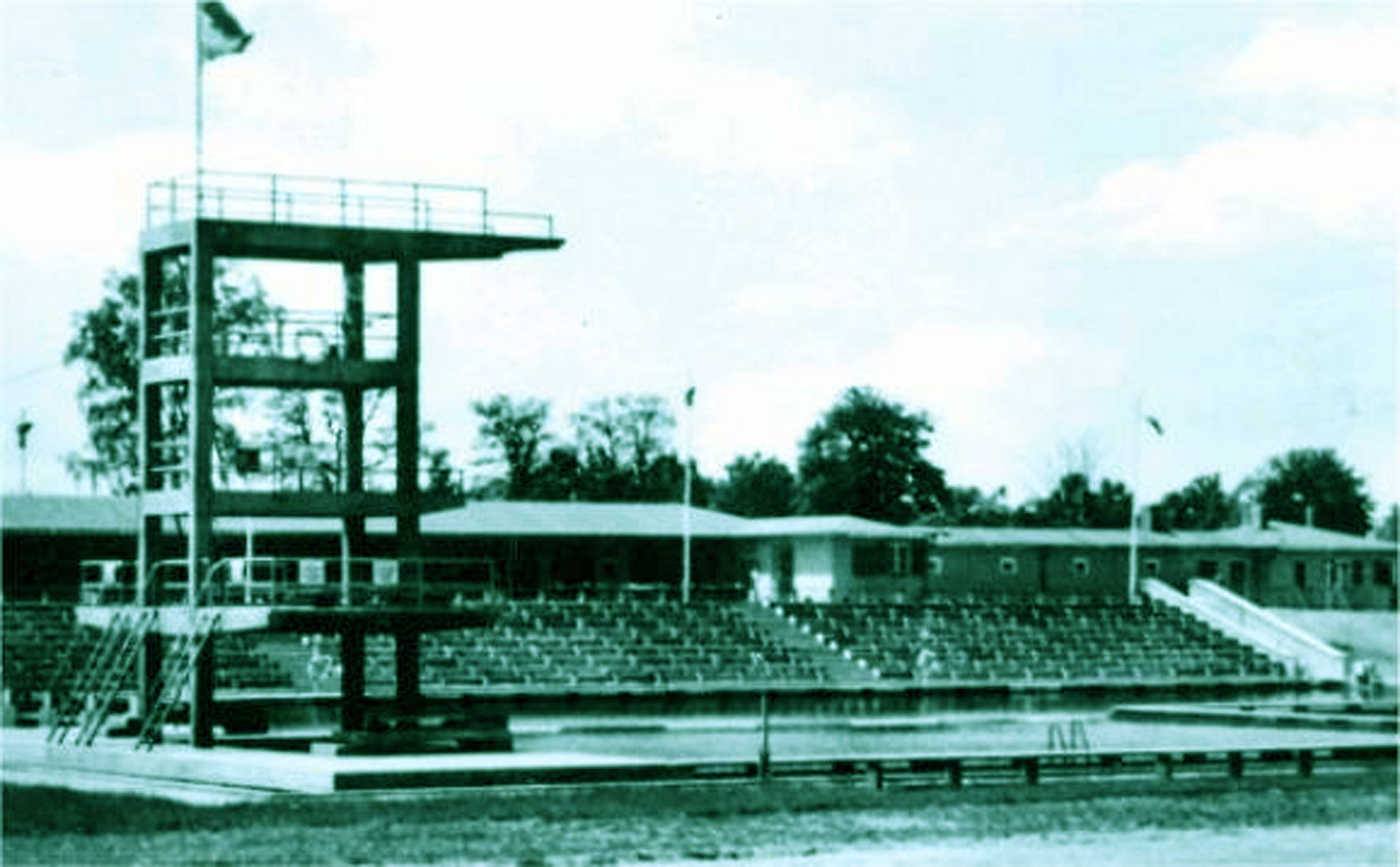 Das Bad wurde an heißen Tagen auch mal für Trainingseinheiten genutzt.