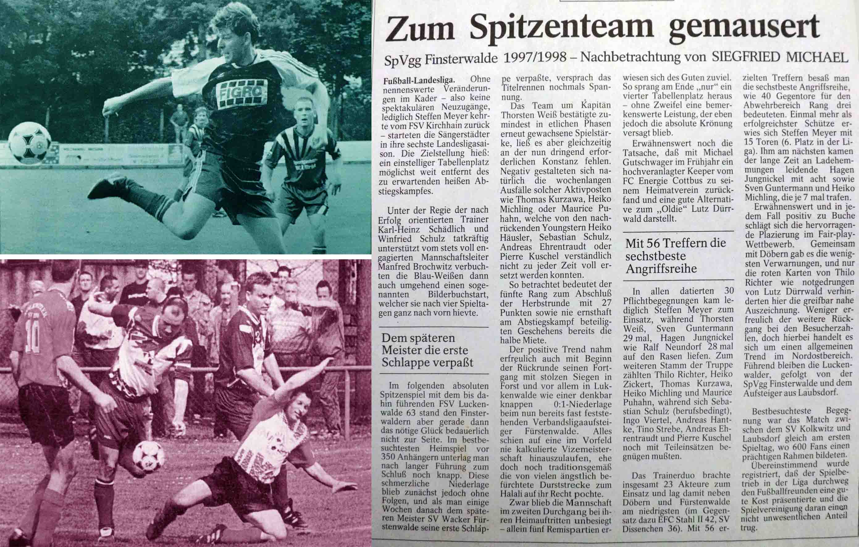 '97/98 - Meyer (o.), Weiß, Kaltschmidt (u.) + LR-Bericht