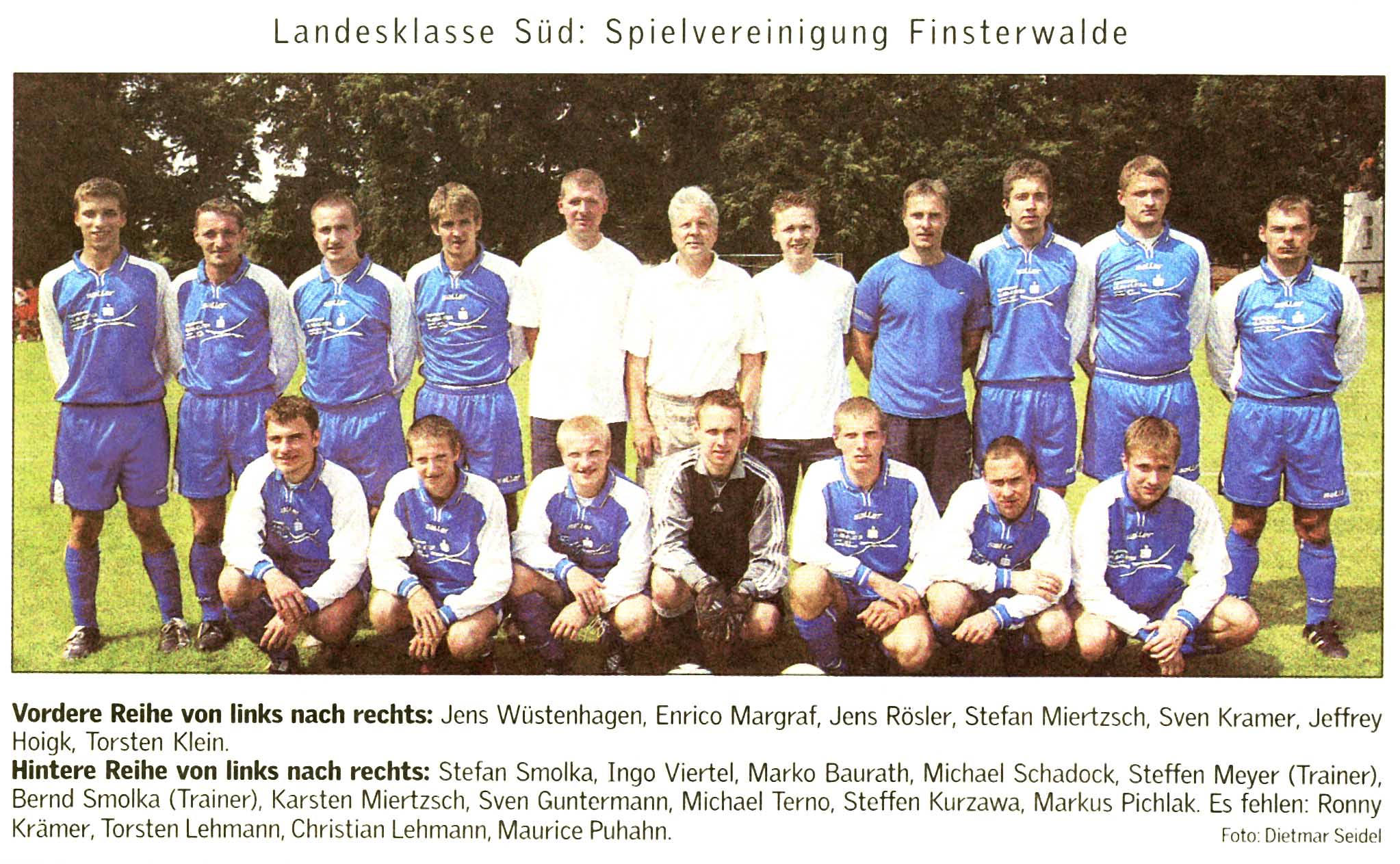 2004 Männerteam vor der Landesklassenserie