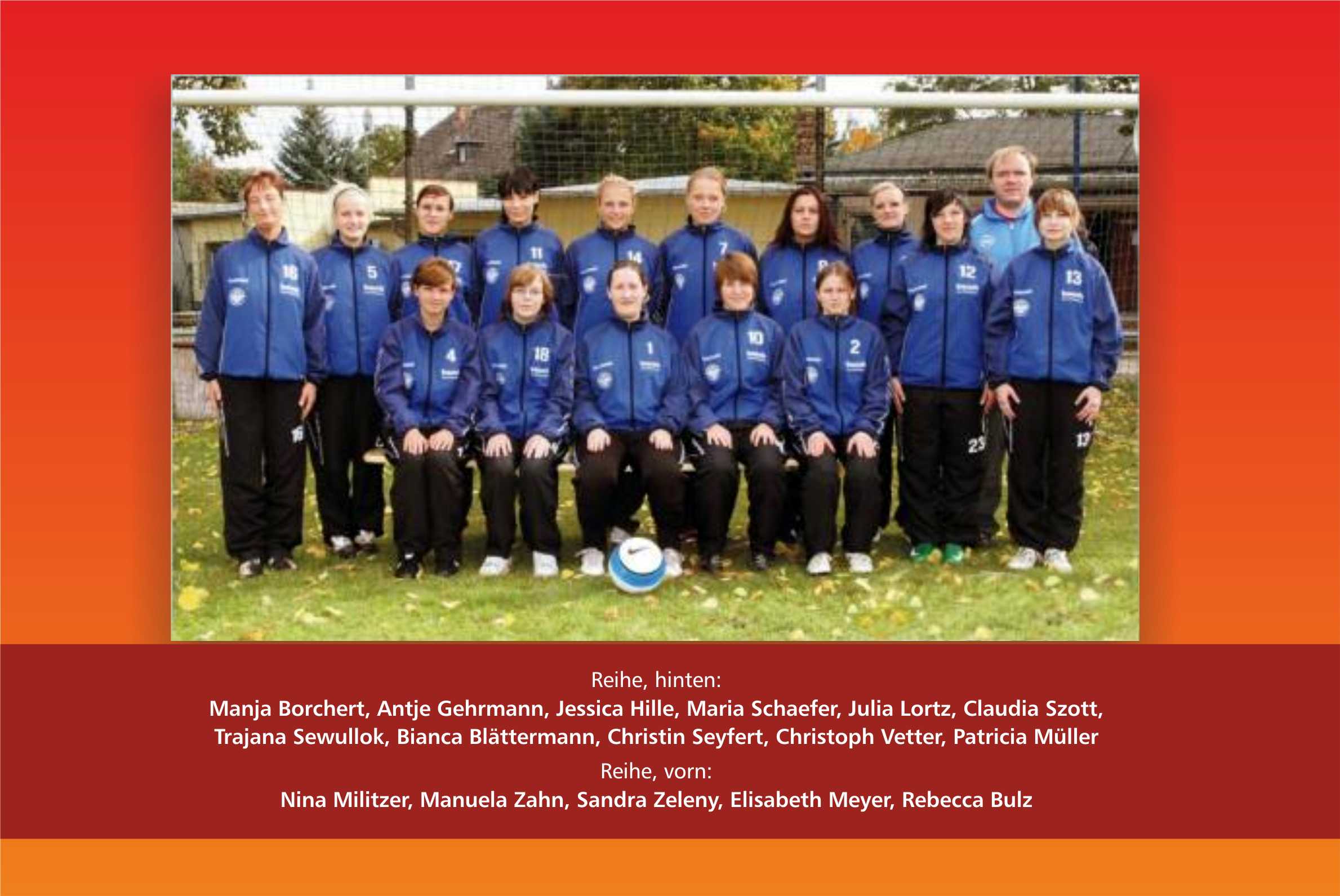 Mannschaftsfoto der Damen auf der Einheit