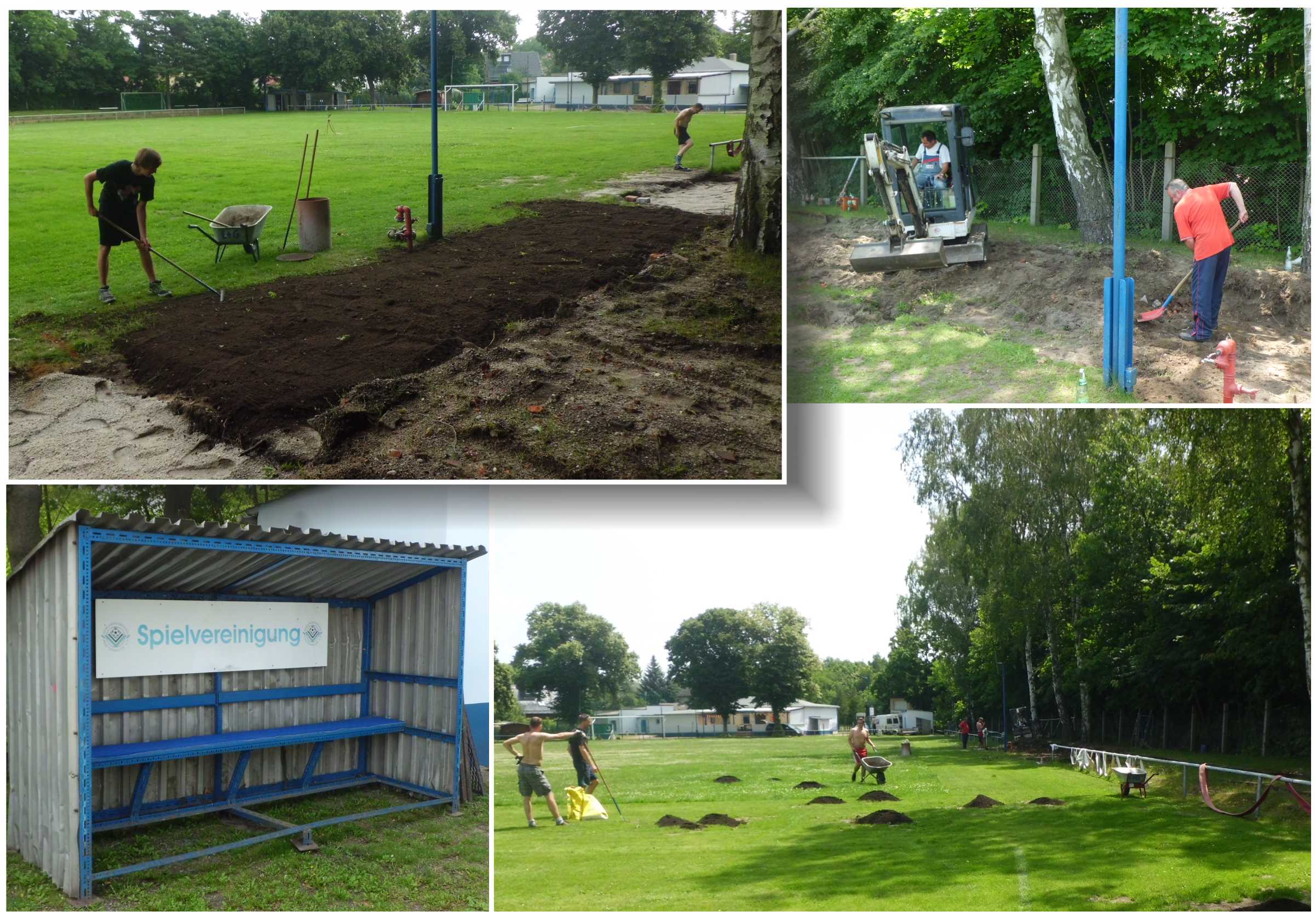 Es wurde gebaggert, geschippt, geharkt und die altes entsorgt.