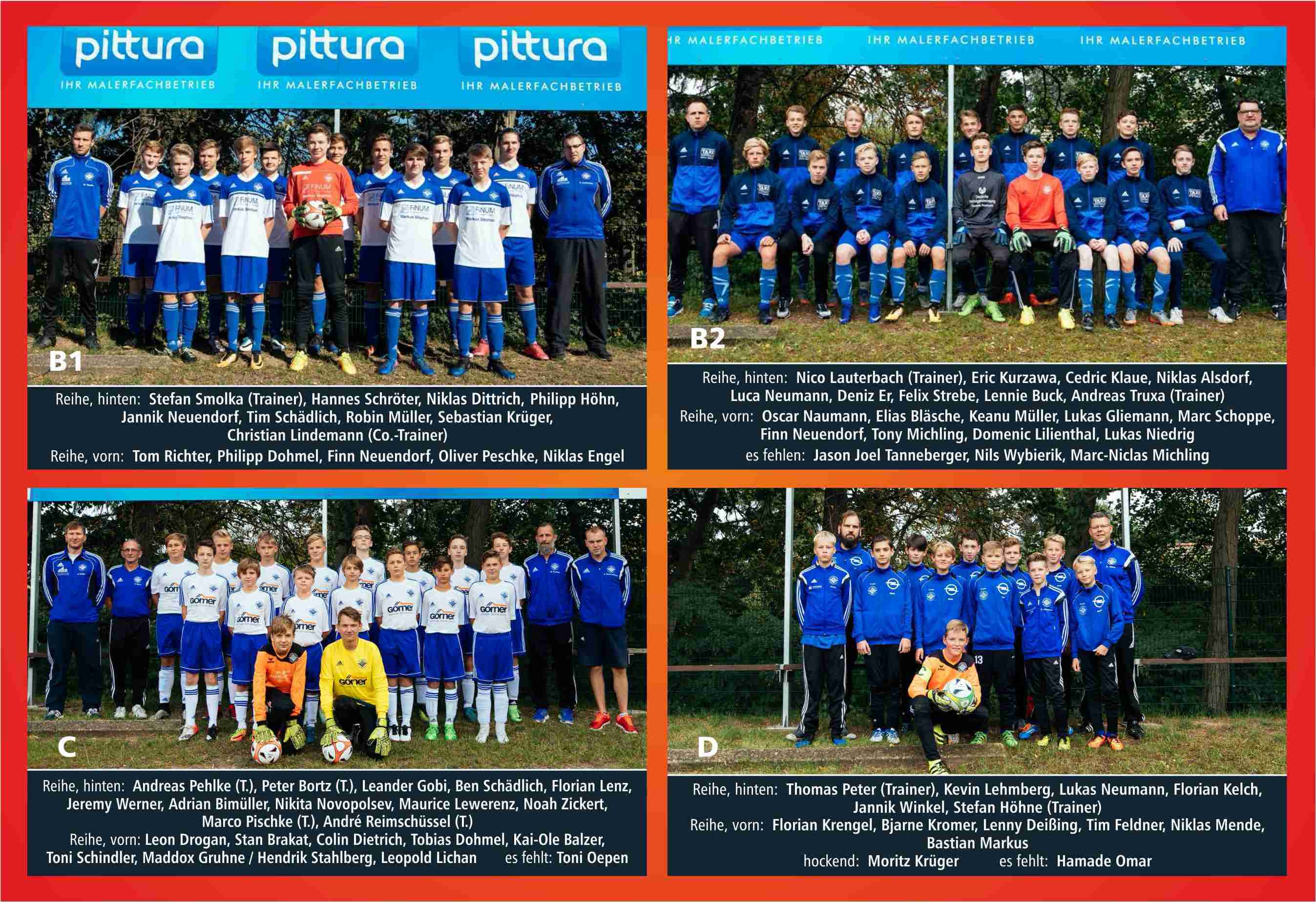 B1- und B2- sowie C- und D-Junioren der SpVgg