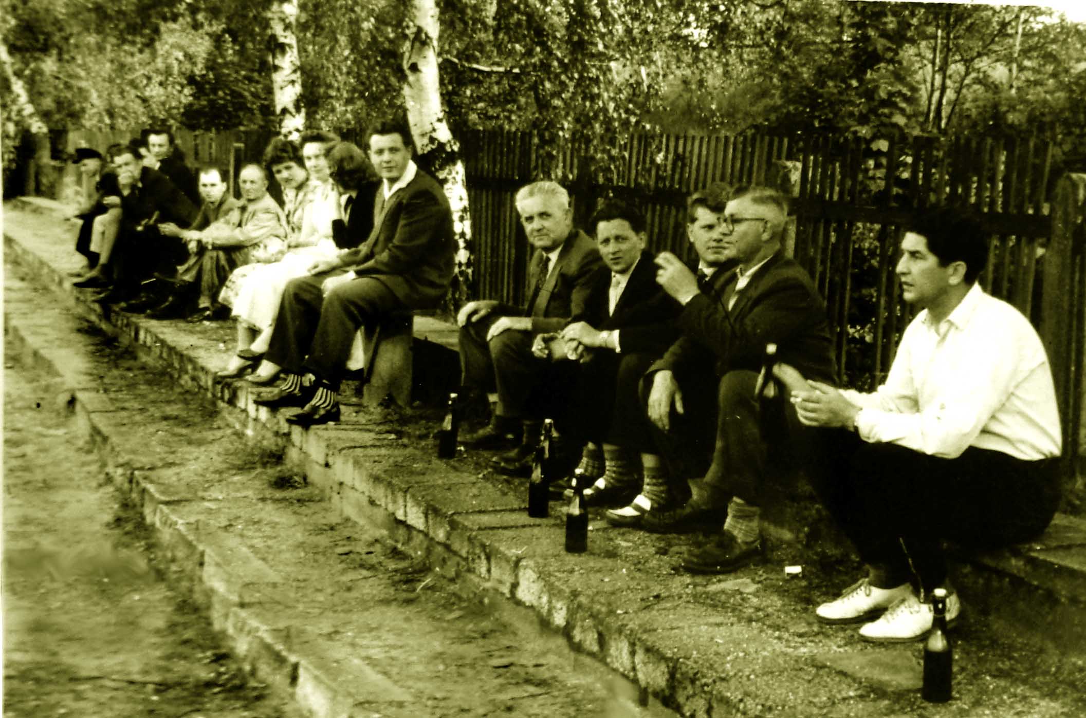 BSG-Spieler und -Funktionäre auf der Einheit