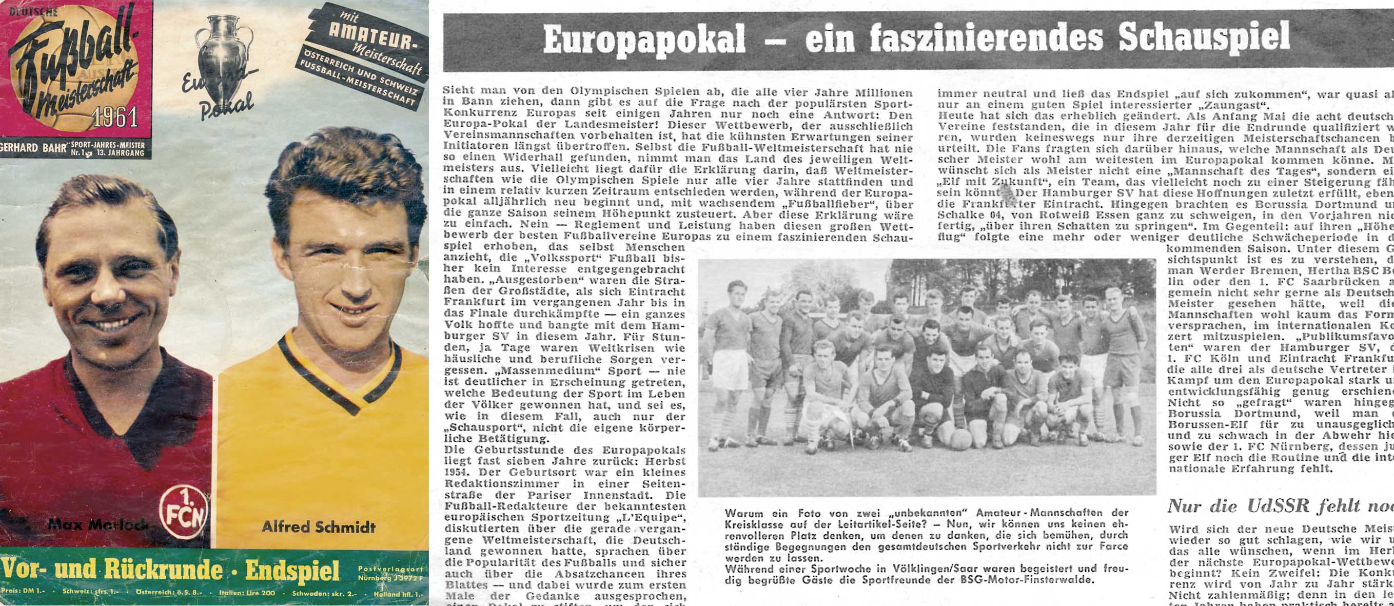 Bericht in einer Fußballfachzeitung im Westen